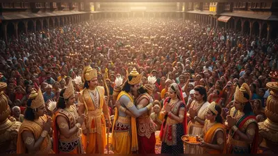 मऊ में ऐतिहासिक भरत मिलाप: दूर-दूर से देखने पहुंचे लोग, उमड़ा भक्ति का जनसैलाब