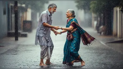 भारी बारिश में बुजुर्ग जोड़े का रोमांटिक डांस वायरल, वीडियो देख थम नहीं रही लोगों की हंसी!