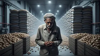 मंदी और पड़ोसी देशों की बेरुखी: यूपी के आलू किसानों को दोहरा घाटा, 40% आलू कोल्ड स्टोर में फंसा!
