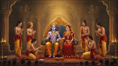 रामनगर की रामलीला में प्रभु श्रीराम का भव्य राज्याभिषेक, अलौकिक झांकी ने भक्तों के दिलों में जगह बनाई