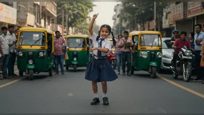 स्कूल ड्रेस में बच्ची का बीच सड़क पर धांसू डांस, देखते रह गए लोग, थम गया ट्रैफिक!