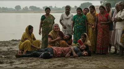 उटंगन नदी का कहर: चार दिन बाद मिला करन का शव, मां की चीखों से गूंजा गांव, पत्नी बेसुध