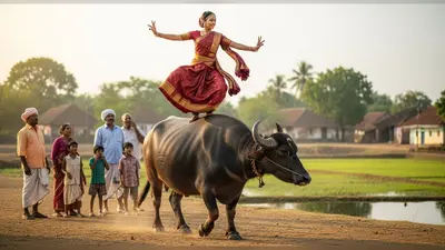 भैंस पर चढ़कर दीदी ने किया ऐसा गजब का डांस, वीडियो देख लोगों की आंखें फटी रह गईं!