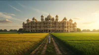 खेतों के बीच किसान ने खड़ी की महल जैसी कोठी, सोशल मीडिया पर धूम