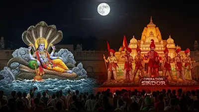 अयोध्या में शरद पूर्णिमा पर वीरता और भक्ति का अद्भुत संगम: क्षीर सागर और ऑपरेशन सिंदूर की झांकियों ने दर्शकों को किया भावुक