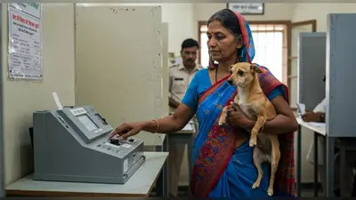 महिला ने कुत्ते के नाम पर डाला वोट, वीडियो हुआ वायरल, मची खलबली!