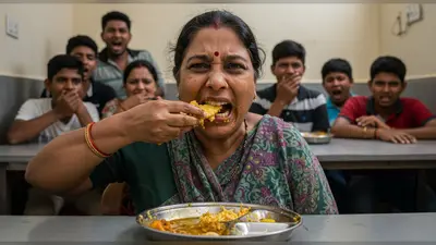मुंह में तांडव, प्लेट में खाना कम! आंटी का यह वीडियो देख लोगों को आई उबकाई, इंटरनेट पर मचा हंगामा
