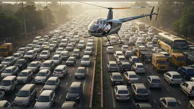 महाजाम में फंसा शख्स: 65 KM के लिए बुक किया हेलीकॉप्टर, वीडियो वायरल