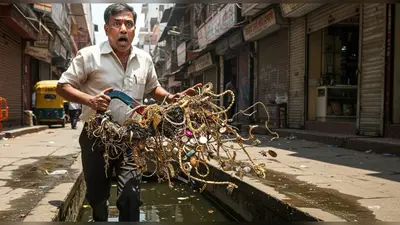 शहर के नाले में शख्स ने डाली चुंबक, चिपक गई सोने-चांदी की चीजें, सीधे सुनार के पास पहुंचा!