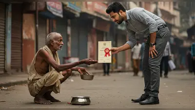 भिखारी ने मांगे पैसे, शख्स ने थमा दी BA की डिग्री: वायरल हुआ अनोखा वाकया!