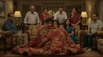 परिवार के सामने कपल ने रजाई ओढ़कर की ‘अजीब हरकत’, वीडियो वायरल होने से मचा बवाल
