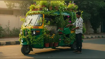चलता-फिरता बागीचा: इस ऑटो वाले की अनोखी पहल, रोज सुबह पानी देने की अदा ने जीता दिल!