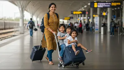सफर में बच्चों को संभालने का अनोखा तरीका: महिला ने ट्रॉली बैग से किया ऐसा ‘जुगाड़’, वीडियो देख लोग मुस्कुरा उठे!