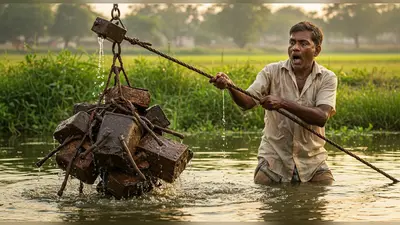 तालाब में चुंबक डाला, पुरानी चीजें निकलती गईं, फिर जो सामने आया उसने सबको चौंका दिया!