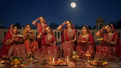 लखनऊ में करवा चौथ 2025 की धूम: सुहागिनों ने चांद देखकर पति की लंबी उम्र और अखंड सौभाग्य की कामना की