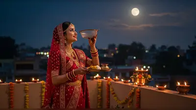 करवा चौथ 2025: देशभर में दिखा चांद, सुहागिनों ने तोड़ा व्रत, जश्न में डूबे लोग