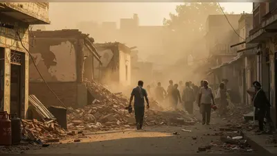 अंबेडकरनगर: तेज धमाके से दहला इलाका, गैस सिलेंडर फटा, 200 मीटर तक उड़कर गिरा दीवारों का मलबा