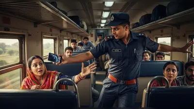 सुरक्षा का वादा तोड़ने वाला RPF जवान ही निकला चोर! चलती ट्रेन में महिला का फोन छीना, वीडियो वायरल