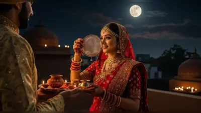 करवा चौथ 2025: अखंड सौभाग्य के लिए सुहागिनों ने रखा निर्जला व्रत, जानें चांद दिखने का समय और पूजा की विधि