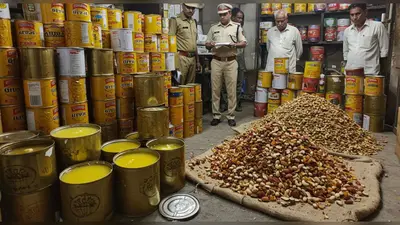 लखनऊ में मिलावटी घी-तेल का भंडाफोड़: 756 टिन जब्त, सड़े मेवे नष्ट, सेहत पर बड़ा खतरा!
