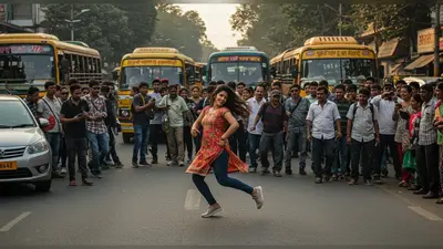 बीच सड़क पर दीदी के ‘कमरतोड़’ डांस ने रोकी बसों की रफ्तार, वीडियो हुआ वायरल!