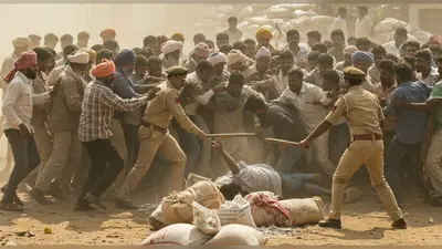 महोबा में खाद के लिए धक्का-मुक्की: पुलिस ने किसानों पर भांजी लाठी, चार घायल