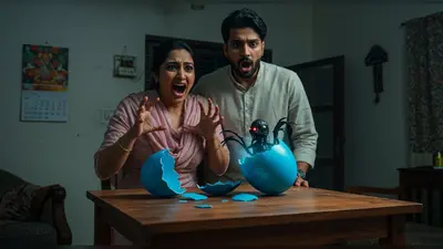 सड़क किनारे मिले नीले अंडे से दहशत, फूटते ही पत्नी की चीख ने मचाया हड़कंप!