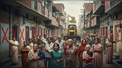 संभल में 80 मकानों पर बुलडोजर का खतरा: प्रशासन ने लगाए लाल निशान, लोग बोले – ‘यह हमारी निजी संपत्ति है!’
