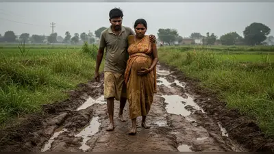 कीचड़ और खराब सड़कों का भयानक सच: एम्बुलेंस नहीं पहुँची, गर्भवती महिला 2 किलोमीटर पैदल चली