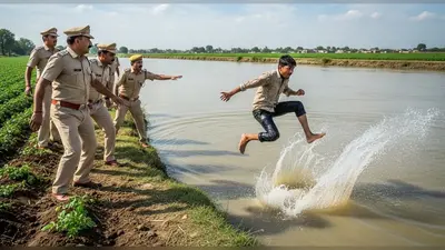 कन्नौज में सनसनी: आलू की बुआई कर रहे छात्र ने पुलिस को देख नदी में लगाई छलांग, मचा हड़कंप