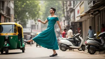 लड़की बनने का चस्का: लड़के ने ऑफ शोल्डर ड्रेस पहन बीच सड़क पर किया रैंप वॉक, वीडियो हुआ वायरल!