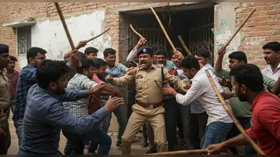 बिजनौर में पुलिस टीम पर जानलेवा हमला: हिस्ट्रीशीटर के परिवार ने लाठी-डंडों से पीटा, फाड़ी वर्दी