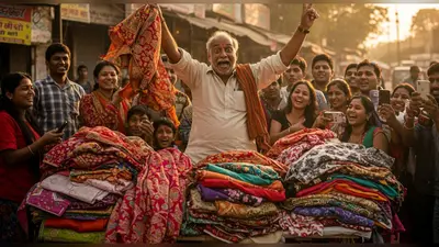 कपड़े बेचने का ऐसा गज़ब अंदाज़! अंकल का अनोखा वायरल वीडियो देख लोग हुए हैरान