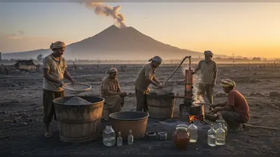 ज्वालामुखी की राख से निकला नया कारोबार: तबाही के बीच लोगों ने बनाई शराब, बदल दी अपनी किस्मत!