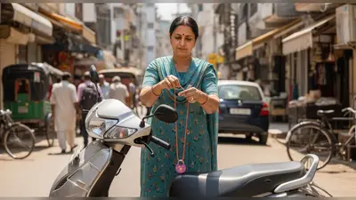 दीदी का ‘देसी’ स्कूटी लॉक करने का तरीका हुआ वायरल, लोग बोले – “ये तो चोरी करवाने की ट्रिक है!”