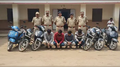 बरेली में वाहन चोर गिरोह का पर्दाफाश: 6 बदमाश गिरफ्तार, 8 चोरी की बाइकें बरामद