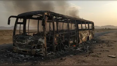 राजस्थान में AC बस में 20 लोग जिंदा जले:एक परिवार खत्म; धमाके का भी दावा, कुछ शव अंदर चिपके, कुछ कोयला बने