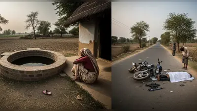 श्रावस्ती में दोहरी त्रासदी: मौसा के घर आई बच्ची कुएं में डूबी, सड़क हादसे में एक की दर्दनाक मौत