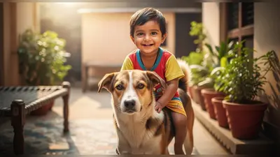 वायरल वीडियो: जब बच्चे ने की कुत्ते की सवारी, लोगों को हंस-हंस कर लोटपोट कर दिया!