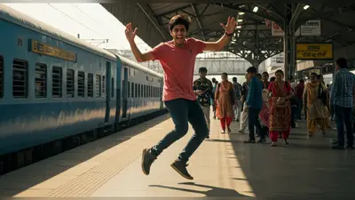रेलवे स्टेशन पर दौड़-दौड़कर डांस करते लड़के का वीडियो वायरल, सोशल मीडिया पर छाया