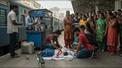 मुंबई स्टेशन पर ‘वीडियो कॉल डिलीवरी’: युवक ने चायवाले से ली कैंची, डॉक्टरों के निर्देश पर काटी नाल; चश्मदीद बोले – ये है ‘असली रैंचो’