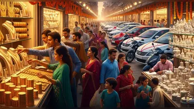 यूपी में धनतेरस पर रिकॉर्ड तोड़ बिक्री: सोना, चांदी और गाड़ियों की धूम, चमक उठे बाजार