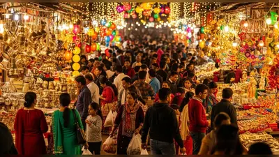 धनतेरस पर मुरादाबाद के बाजारों में रिकॉर्ड भीड़: ₹750 करोड़ से अधिक के कारोबार की उम्मीद से झूमे व्यापारी