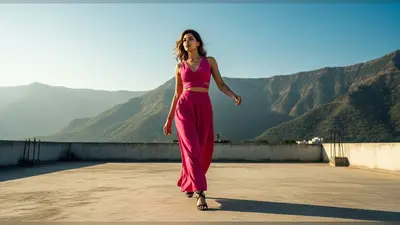 पहाड़ों के बीच छत पर लड़की ने किया ‘हॉट’ रैंप वॉक, लोगों ने कहा – जाह्नवी भी फेल!