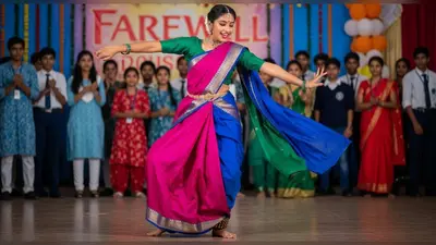 फेयरवेल में छात्रा का धांसू डांस: साड़ी पहन लगाए ऐसे ठुमके कि वीडियो हो गया वायरल