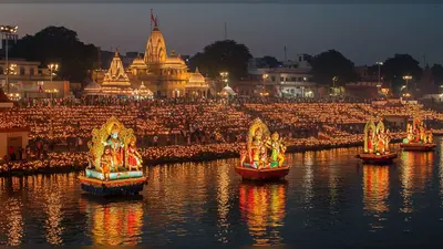 अयोध्या दीपोत्सव 2025: सरयू तट पर बिखरी सतरंगी छटा, मनमोहक झांकियों की शोभायात्रा का भव्य नजारा