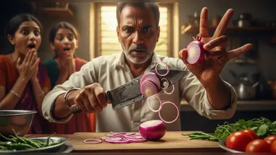 एक शख्स ने दिखाया प्याज काटने का ऐसा अनोखा तरीका, जिसने भी देखा वो रह गया हैरान!