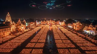 पीतलनगरी मुरादाबाद में दिवाली 2025 का भव्य दीपोत्सव: 11 लाख दीपों और ड्रोन शो से जगमग हुआ शहर, देखें उमंग की तस्वीरें