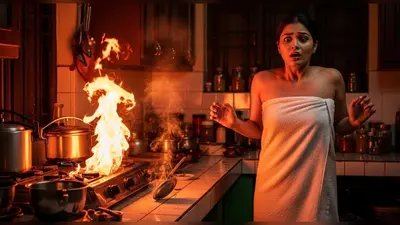 तौलिया लपेट किचन में घुसी महिला, अगले ही पल हुआ ऐसा खौफनाक हादसा कि कांप उठे लोग!