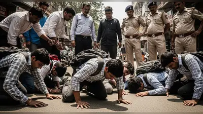 मेरठ: ऊर्जा राज्यमंत्री के नाम पर गुंडागर्दी, पुलिस के सामने छात्रों को पीटा और सड़क पर नाक रगड़वाई